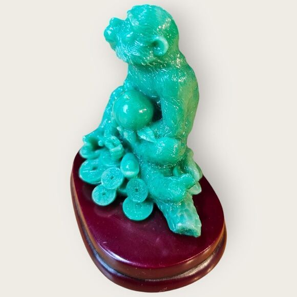 Zodiac Monkey JADE Colour Statue Figurine - Picture 2 of 5